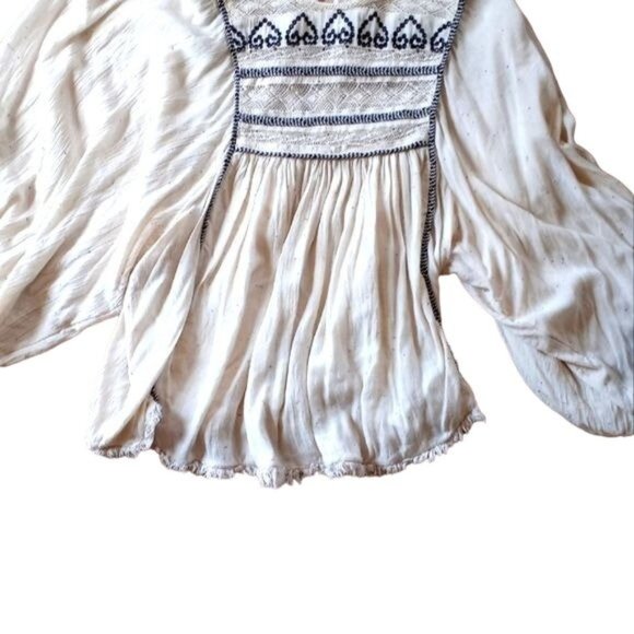 SOLD Free People Top Cyprus Avenue Embroidered Peasant Lace - Picture 9 of 14
